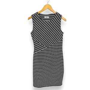 Women’s Calvin Klein asymmetrical stripes dress size 8